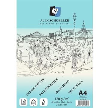 Alex Schoeller Eskiz Blok Defter 120gr A4 40 Yaprak ALX 0278