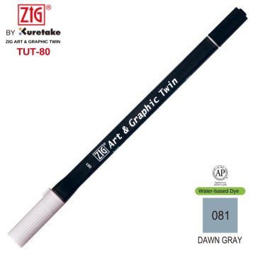 Zig Art&Graphic Twin Çift Uçlu Keçe Grafik Kalemi 81 Dawn Gray