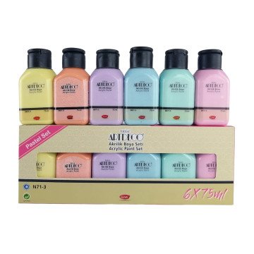 Artdeco Akrilik Boya 6x75ml Pastel Renkler