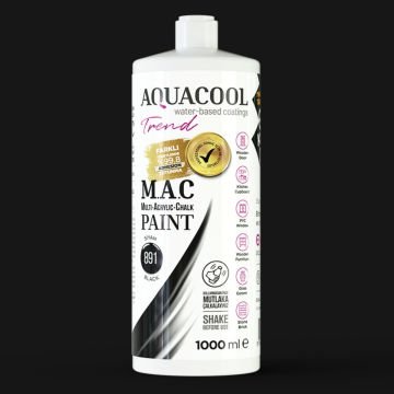 Aquacool Multi Akrilik Boya 1000ml 891 Siyah