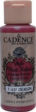 Cadence Style Matt Fabric Kumaş Boyası 59ml 637 Crimson