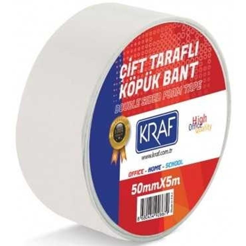 Kraf Çift Taraflı Köpük Bant 50mmx5m 5050G