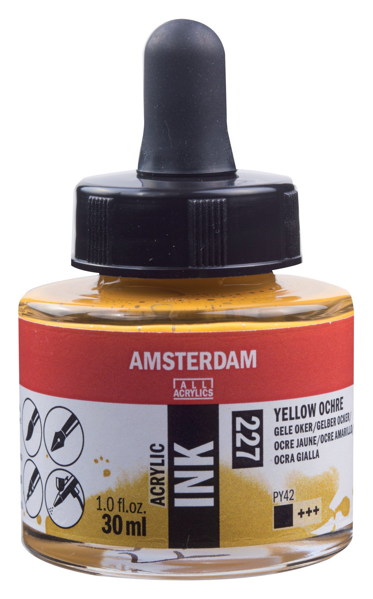 Amsterdam Sıvı Akrilik Mürekkep Boya 30ml 227 Yellow Ochre