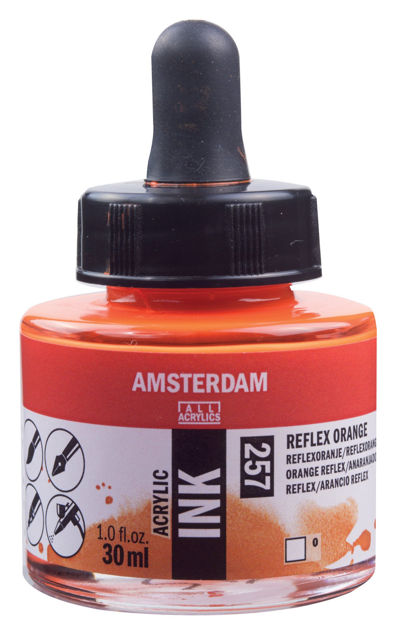 Amsterdam Sıvı Akrilik Mürekkep Boya 30ml 257 Reflex Orange