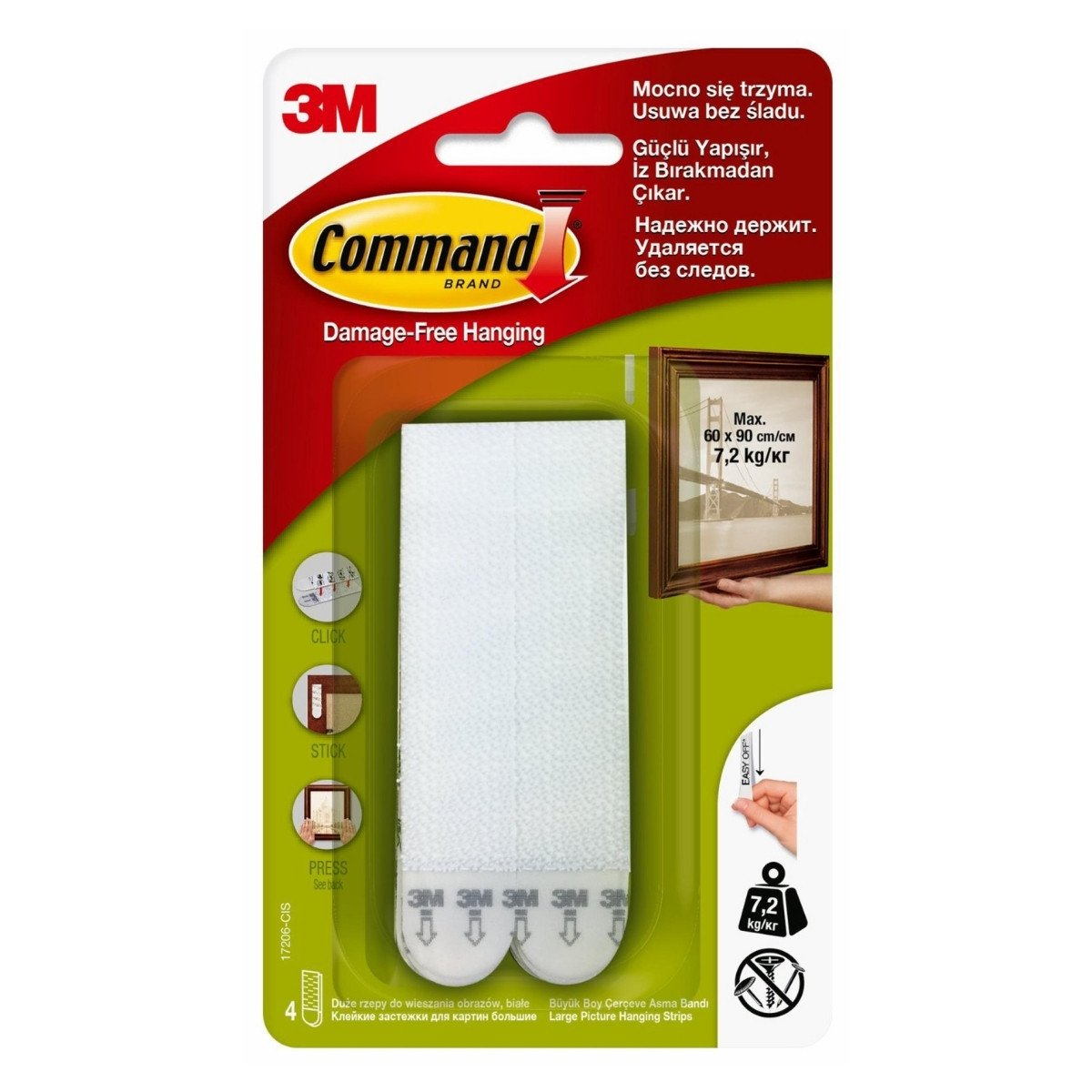 3M Command Çerçeve Asma Cırt Bandı Büyük Boy 17206