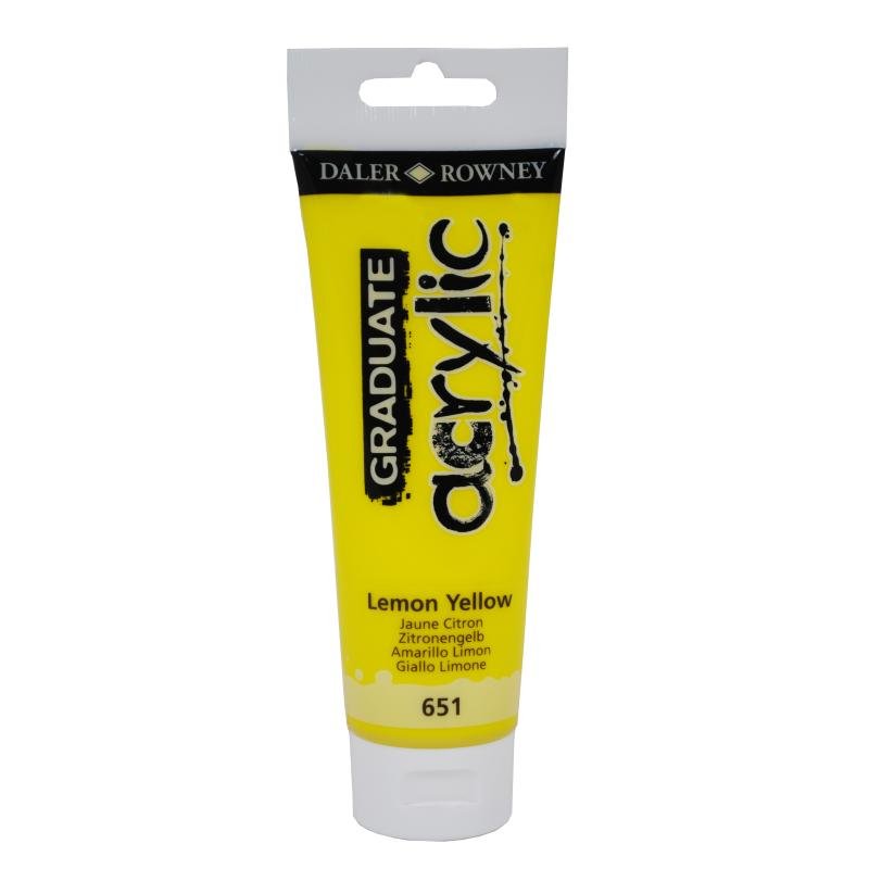 Daler Rowney Graduate Akrilik Boya 120ml 651 Lemon Yellow