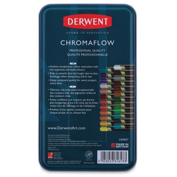 Derwent Chromaflow Kuru Boya Kalem Seti Metal Kutu 24lü