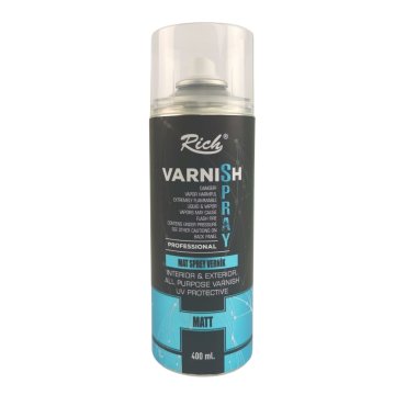 Rich Solvent Bazlı Sprey Vernik 400ml Matt Mat