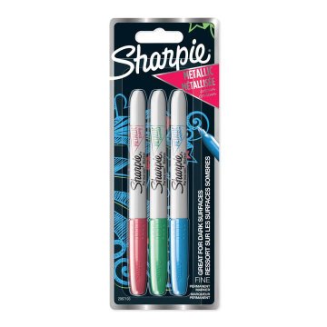 Sharpie Permanent Markör 3lü