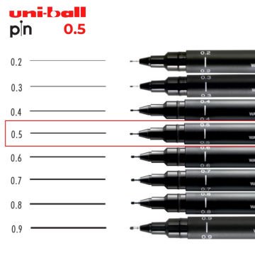 Uni Pin 200 Teknik Çizim Kalemi Siyah 0.5mm