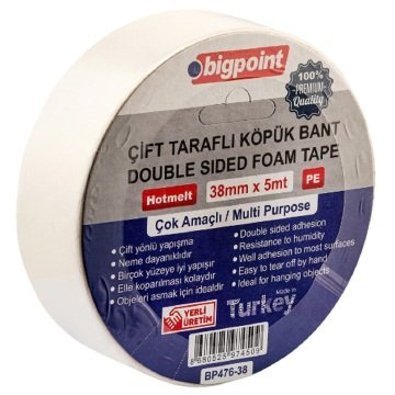 Bigpoint Çift Taraflı Köpük Bant 38mmx5m