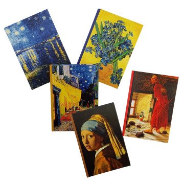 Deffter Sert Kapaklı 14x20cm 96 Sayfa Çizgili Art Of Word - Van Gogh Les İris