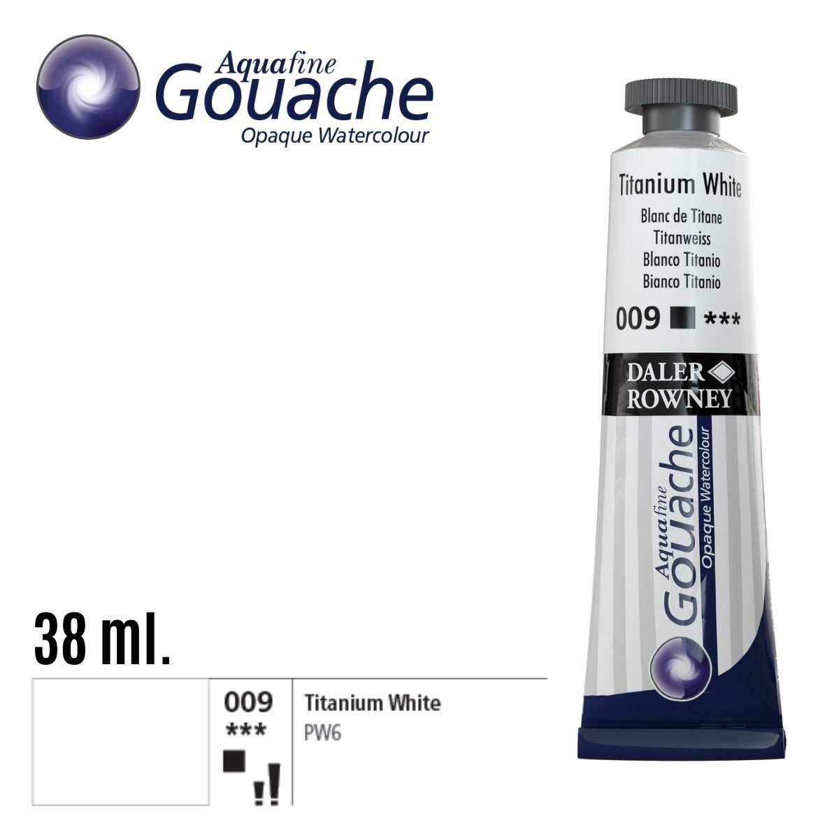 Daler Rowney Aquafine Guaj Boya Tüp 38ml 009 Titanium White