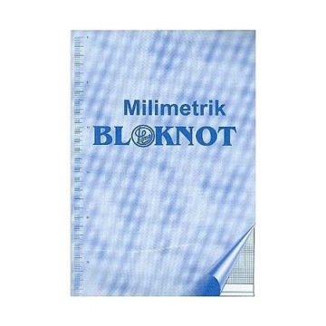 Milimetrik Bloknot Defter 70yp A3 Mavi