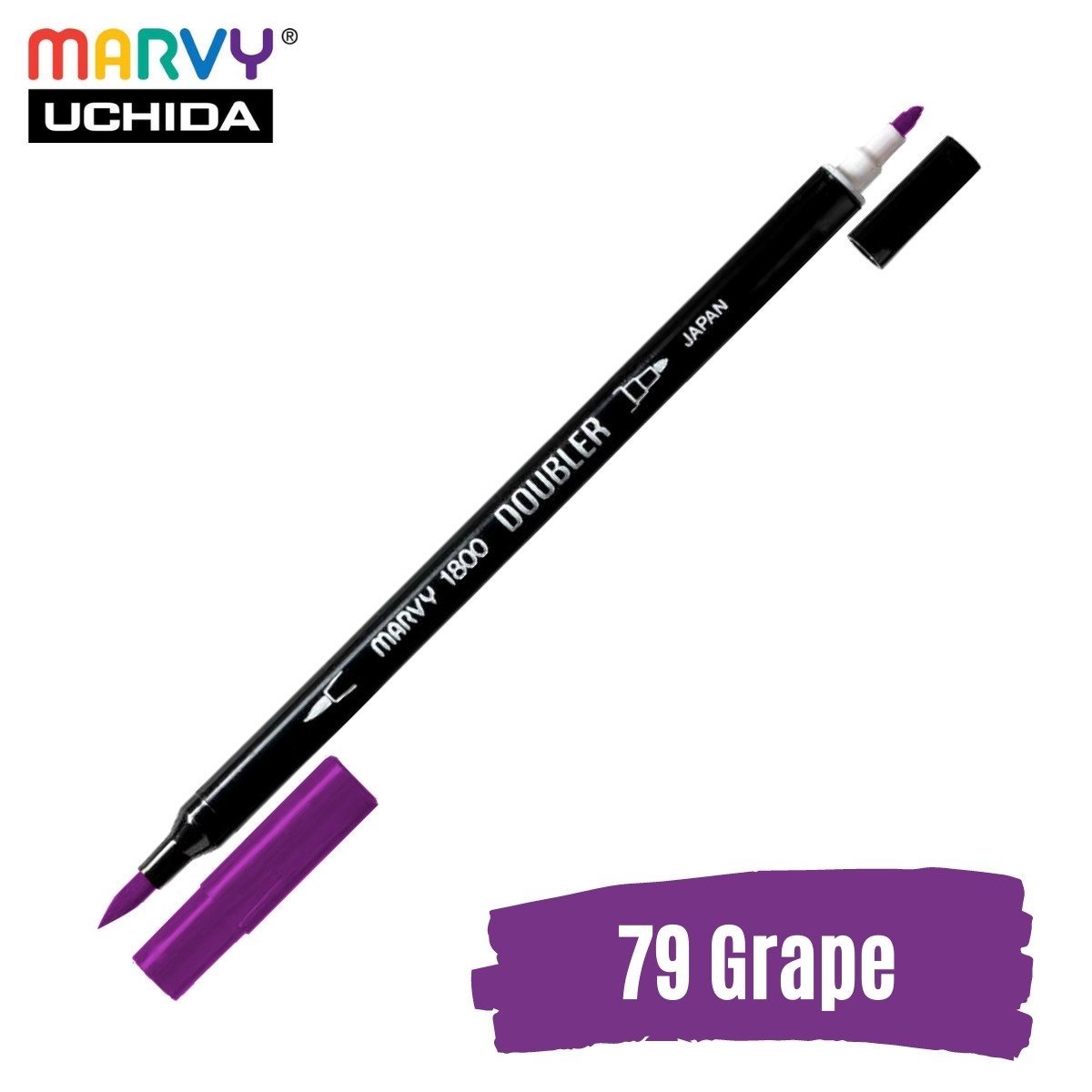 Marvy Artist Brush Pen 1800 Çift Taraflı Firça Uçlu Kalem 79 Grape