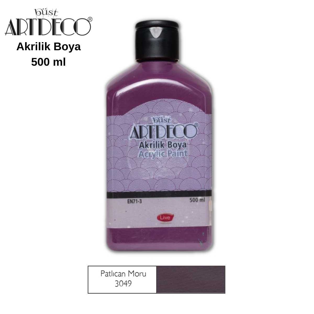 Artdeco Akrilik Boya 500ml 3049 Patlıcan Moru