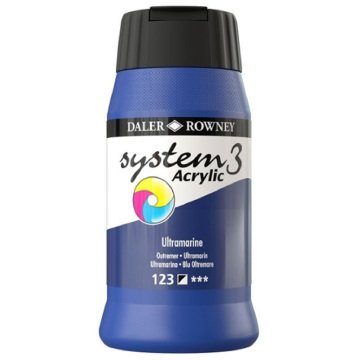 Daler Rowney System 3 Akrilik Boya 500ml 123 Ultramarine