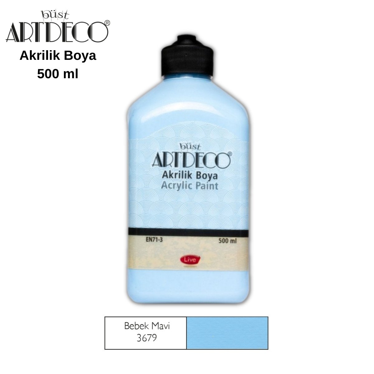 Artdeco Akrilik Boya 500ml 3679 Bebek Mavi