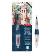 Derwent Push Button Waterbrush Orta Uç