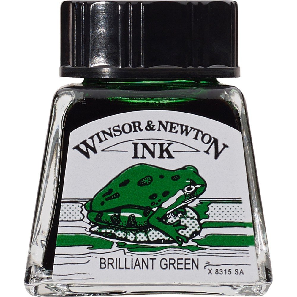 Winsor Newton Drawing Ink Çini Mürekkebi 14ml 046 Brilliant Green