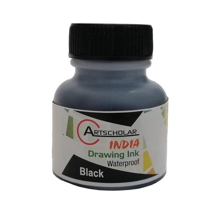 Artscholar Waterproof India Ink Çini Mürekkebi 30ml Black Siyah