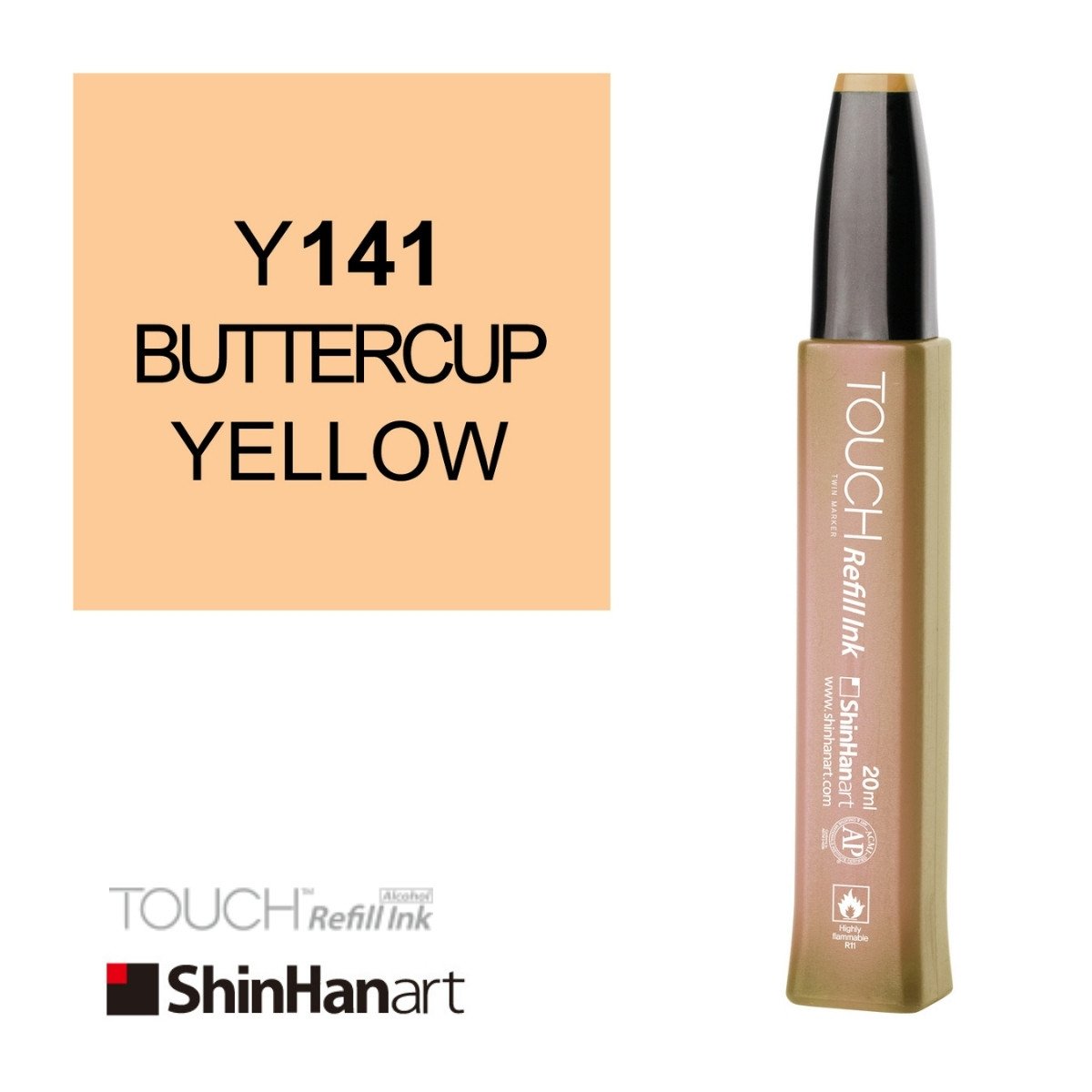 Shinhanart Touch Ink Alkol Bazlı Mürekkep 20ml Y141 Buttercup Yellow