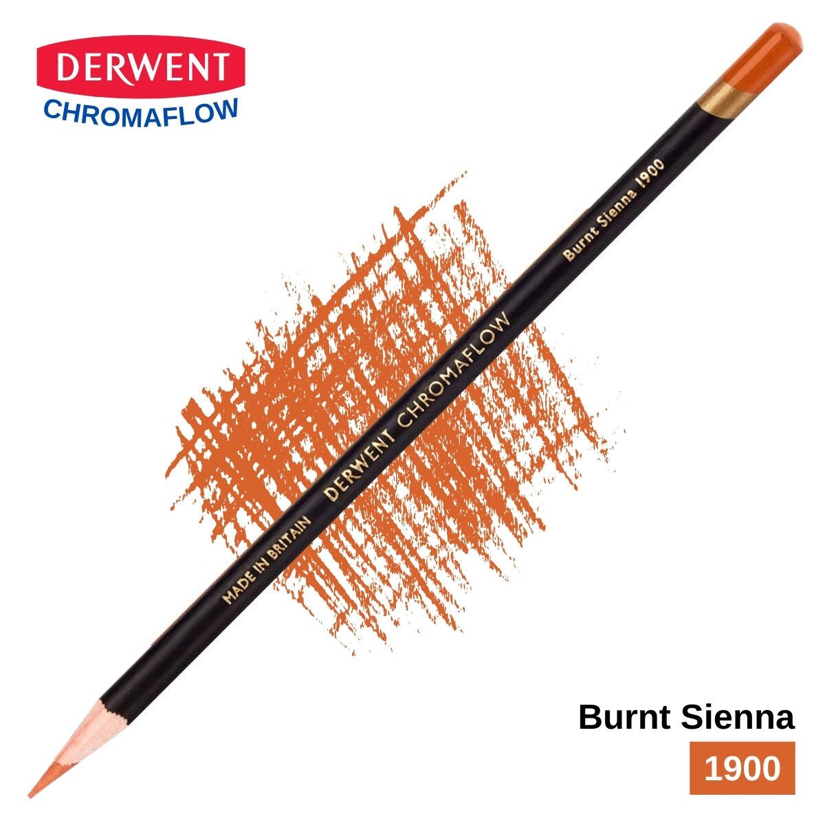 Derwent Chromaflow Kuru Boya Kalemi 1900 Burnt Sienna