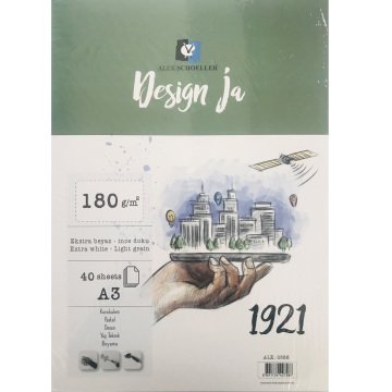 Alex Schoeller Design Ja Eskiz Defteri 180gr A3 40 Yaprak Spiralli ALX 0588