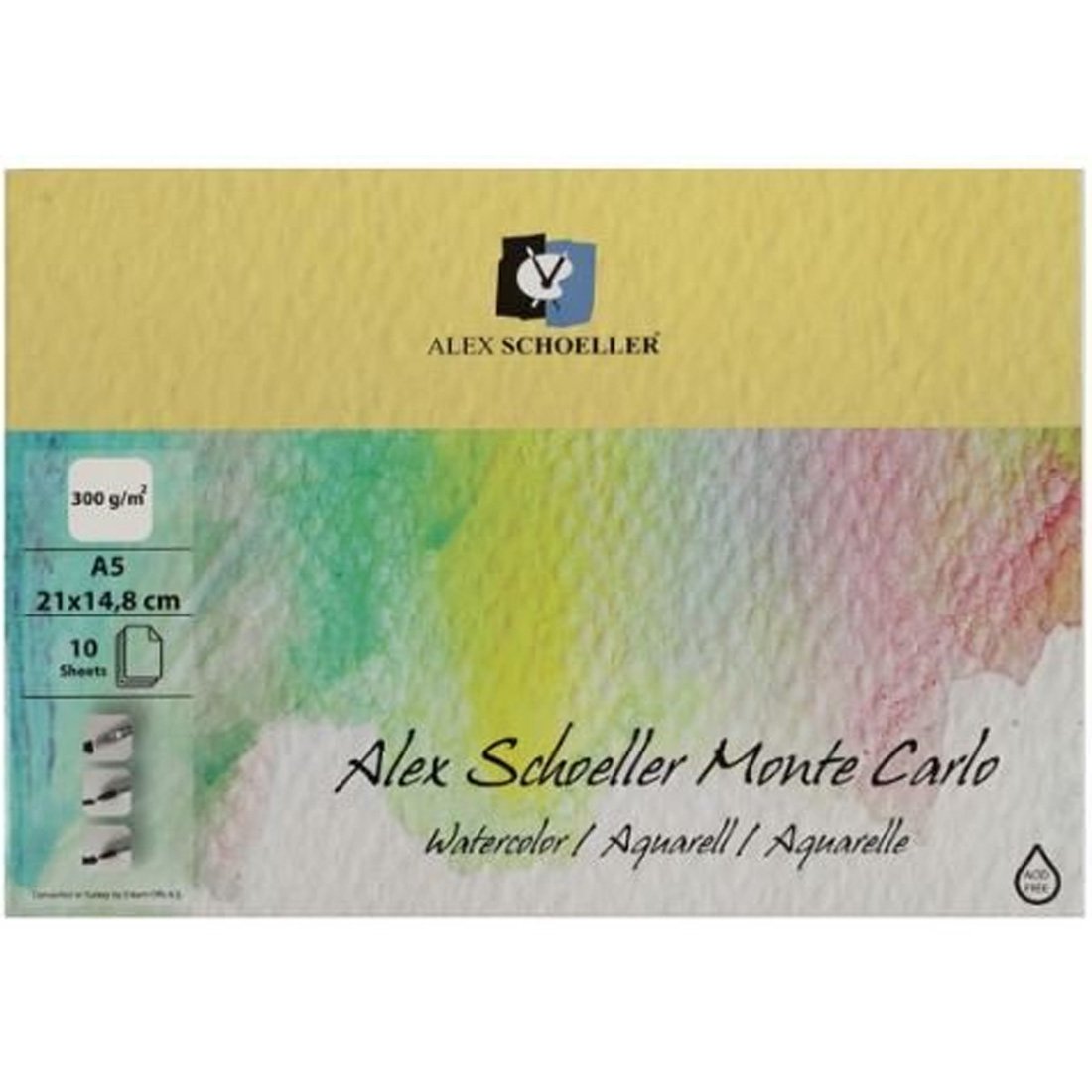 Alex Schoeller Monte Carlo Suluboya Resim Defteri 300gr A5 10 Yaprak ALX 0234