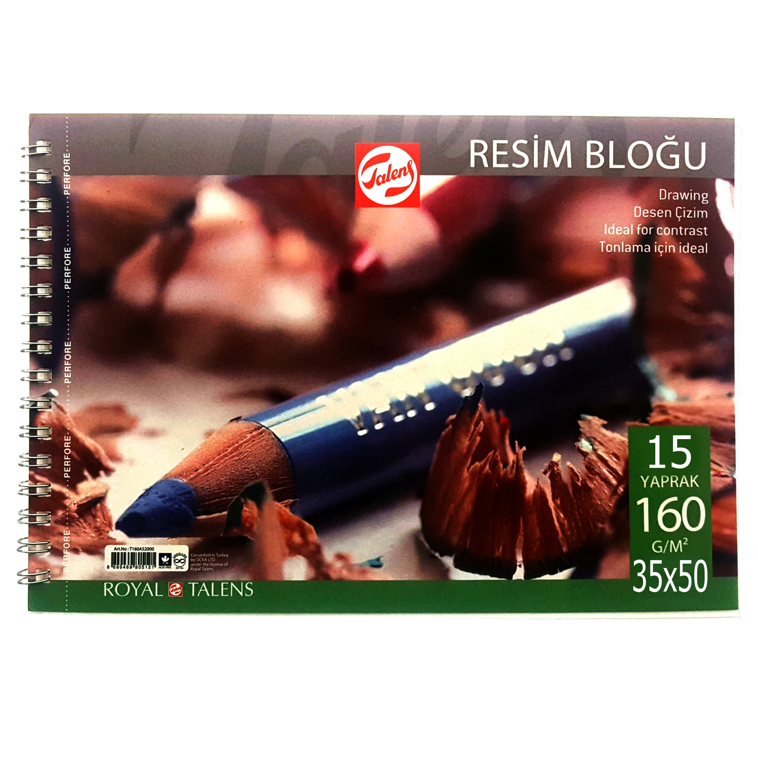 Talens Resim Bloğu Eskiz Çizim Defteri (35x50) 160gr 15 Sayfa