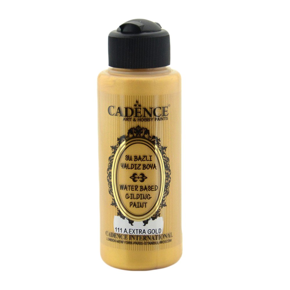 Cadence Su Bazlı Yaldız Metalik Boya 120ml 111 Extra Antik Altın